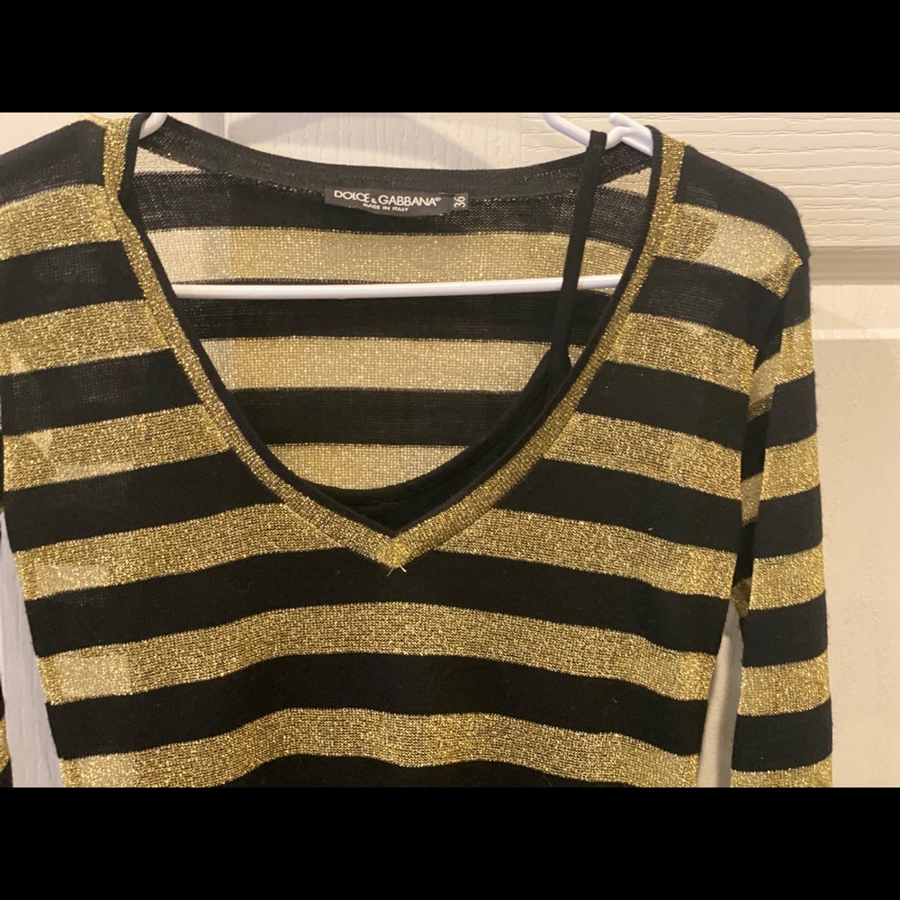 Dolce & Gabbana LS Blouse with Black Tank Top